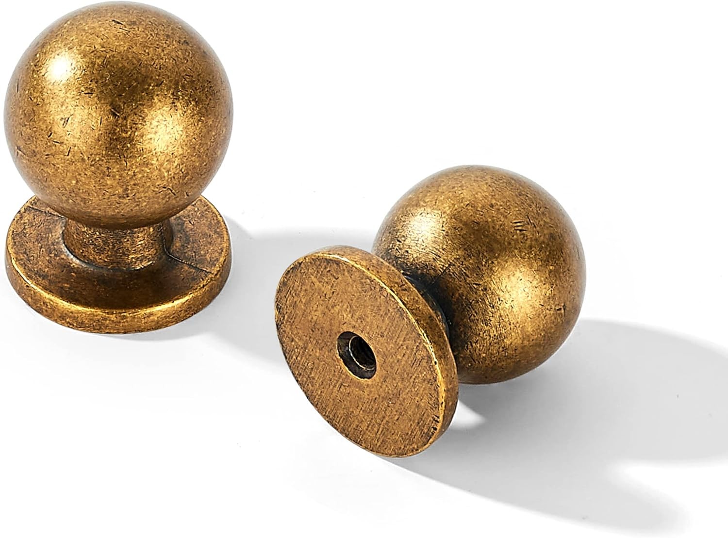 10 Pack 1 Inch (25mm) Diameter Round Solid Vintage Antique Brass gallery
