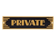 Plastic Private Business Art Deco Style Sign Office Door Home Décor Wall Plaque