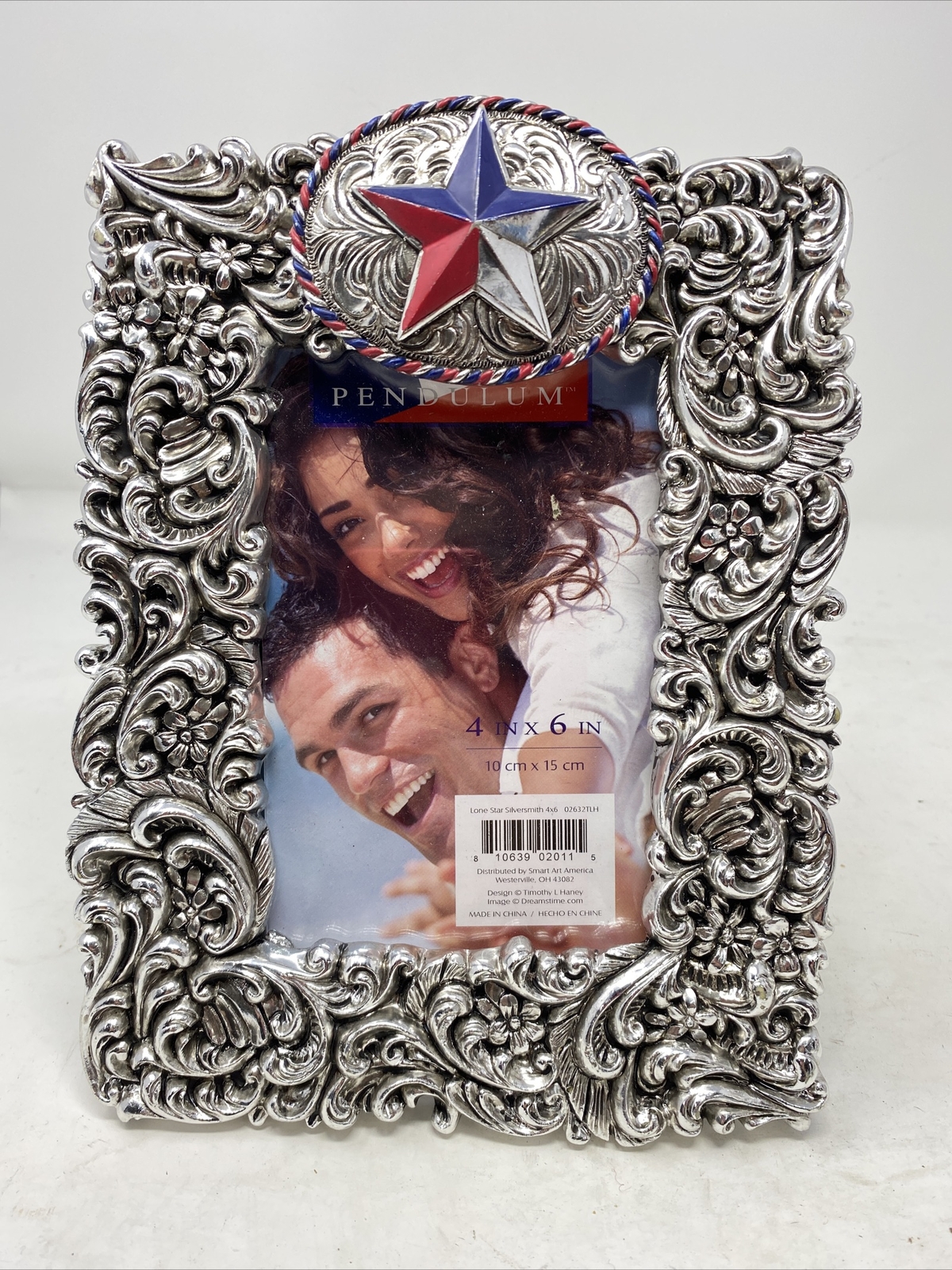 Pendulum 4x6 Silver Metal Picture Frame Star Belt Buckle Lone Star Texas gallery