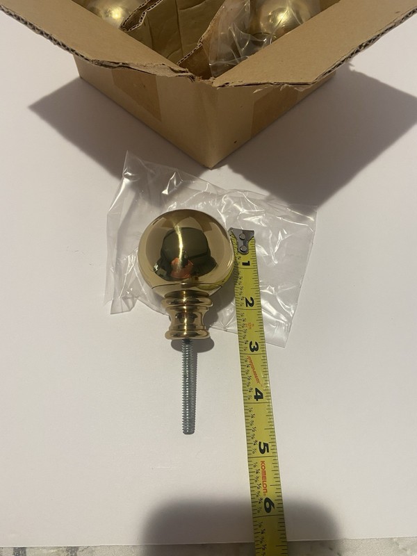 Solid Brass Bedpost Balls / Knobs. Set of Four. New In Package. Crafts. gallery