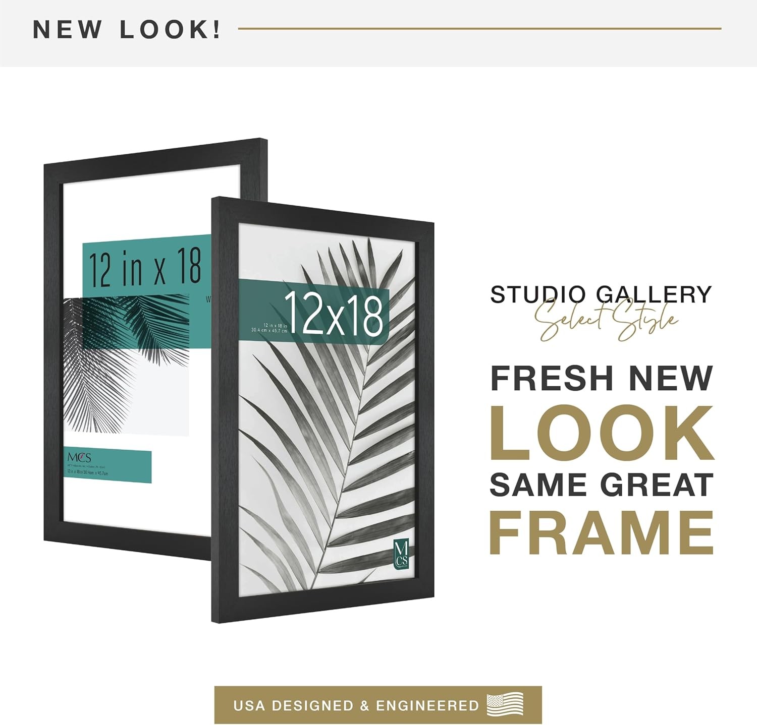 MCS Studio Gallery 12x18 Picture Frame Black Woodgrain Engineered Wood, Rectangl gallery