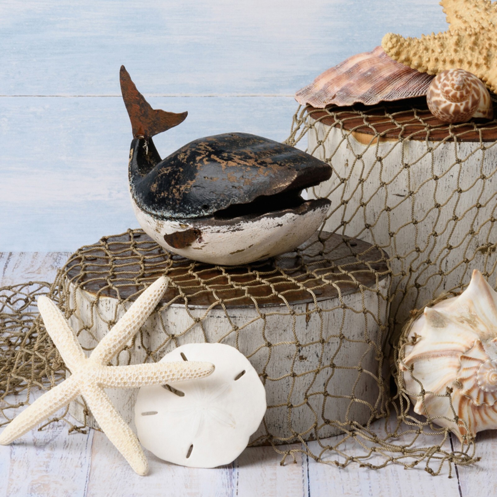 Primitives by Kathy Rustic Whale Sitter Beach House Decor Wood Coastal Rustic gallery