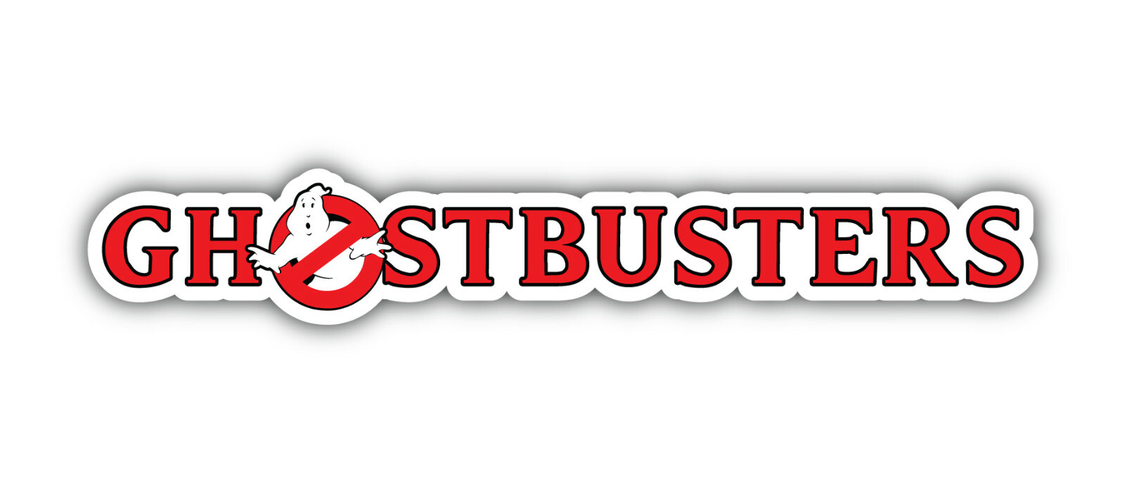 Ghostbusters Cartoon Slogan Red Sticker Bumper Decal - ''SIZES'' gallery