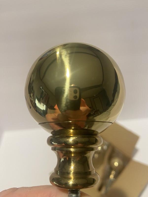 Solid Brass Bedpost Balls / Knobs. Set of Four. New In Package. Crafts. gallery