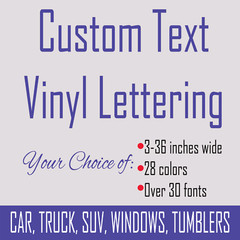 Custom Personalized Text Name Initials Word Vinyl Decal Sticker 3 – 36 inches
