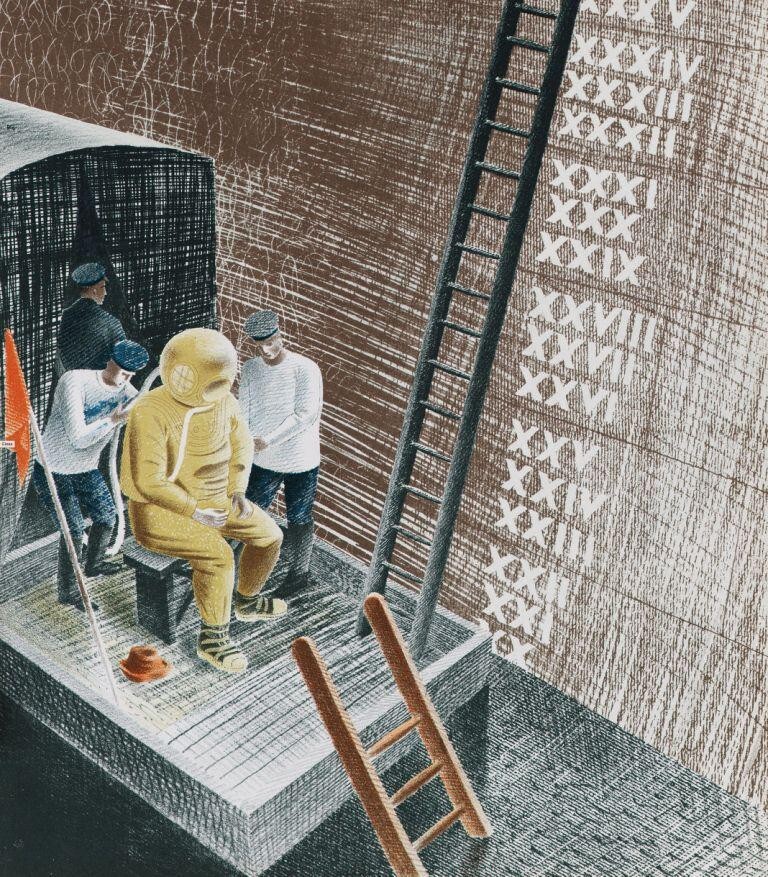 The Diver : Eric Ravilious : 1934 : Archival Quality Art Print gallery