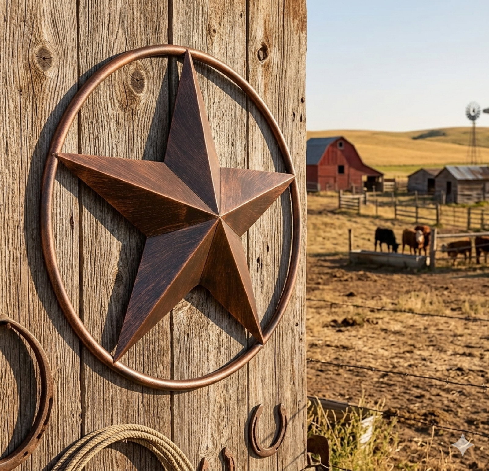 32" LONE STAR SOLID RING WALL DECOR 3D WESTERN HOME DECOR BRONZE EH10027 gallery