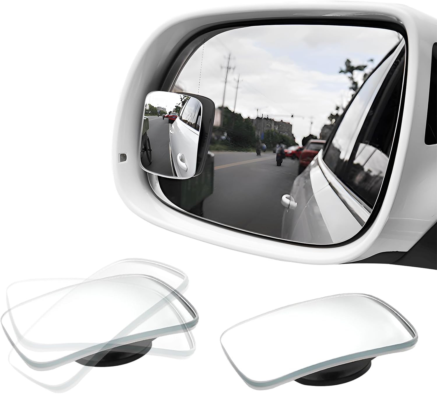 2 PCS Blind Spot Mirrors Rectangular Shaped Wide Angle Blindspot Mirror with gallery