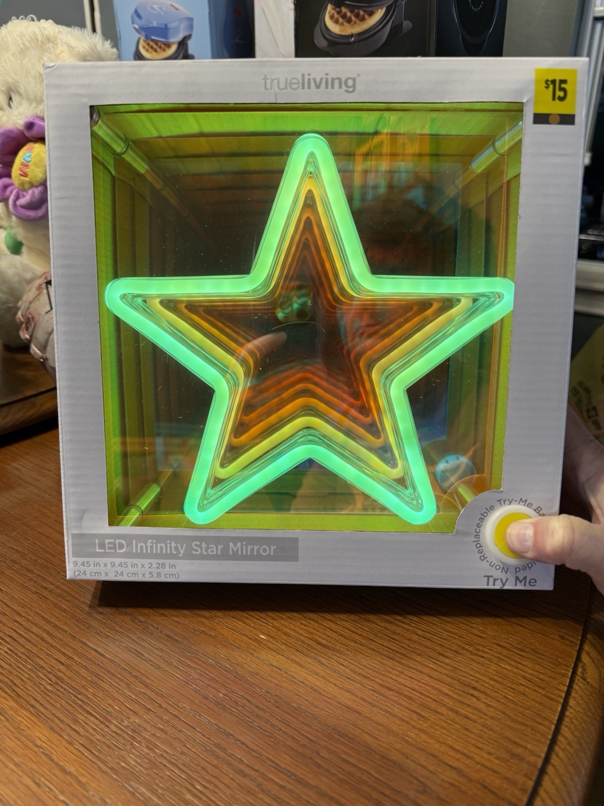 LED Infinity Star Mirror USB powered Illusion Light Star Mirror Or Lamp 9.5” gallery