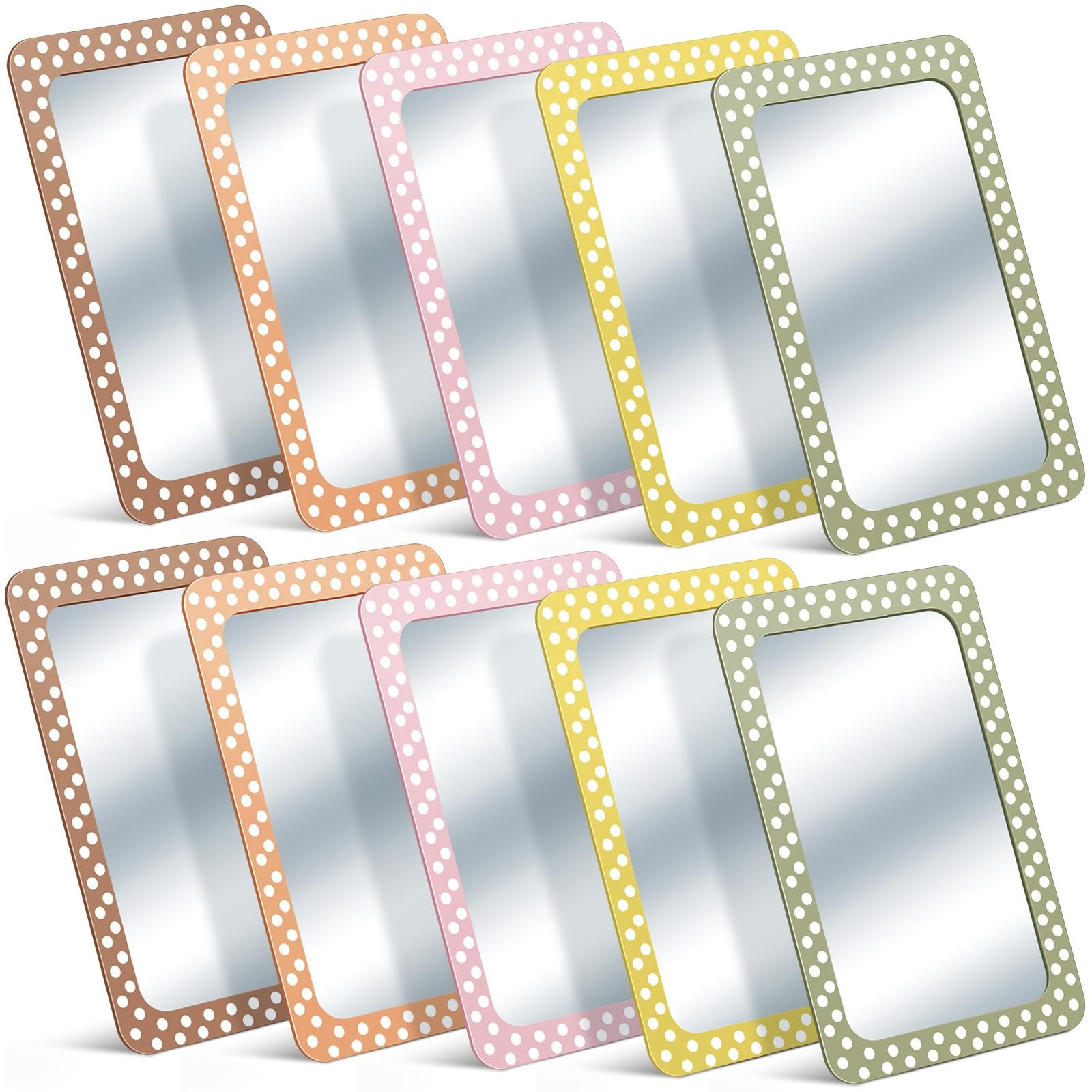 10 PCS 6x4 Inch Multicolor Acrylic Small Pastel Shatterproof Kids Mirror gallery