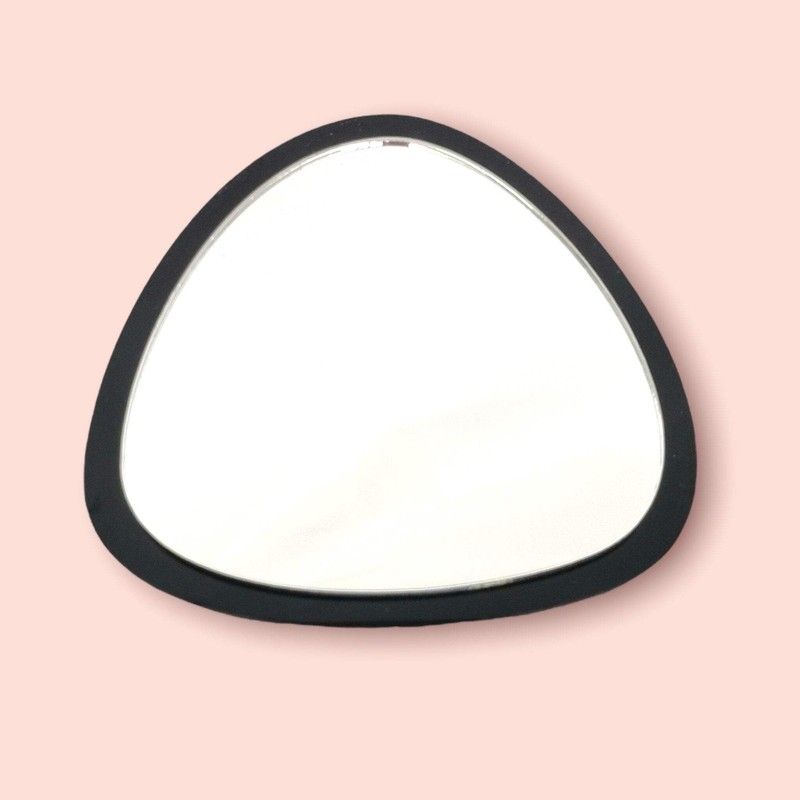 Triangular Pebble Shaped Mirrors with a Colour Frame of your choice & Hooks gallery