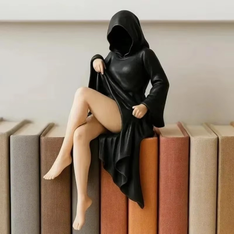 Gothic Queen Statue Black Robe Figure Desktop Bookshelf Decor Ornament Gift gallery