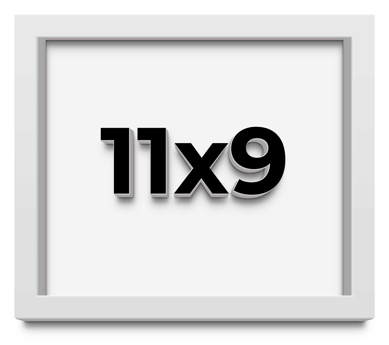 11x9 Shadow Box Frame White | 1 Inches Deep Real Wood Contemporary Shadowbox Dis gallery