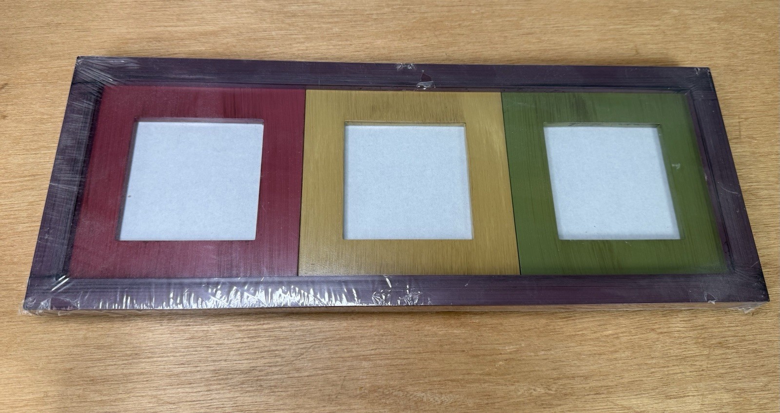 Collage Picture Frame 3-Opening Multicolor Inner Frames Wood gallery