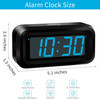 Alarm Clock, Digital Clock, Constantly 1.2'' LED Blue Digits Display, Battery Po gallery