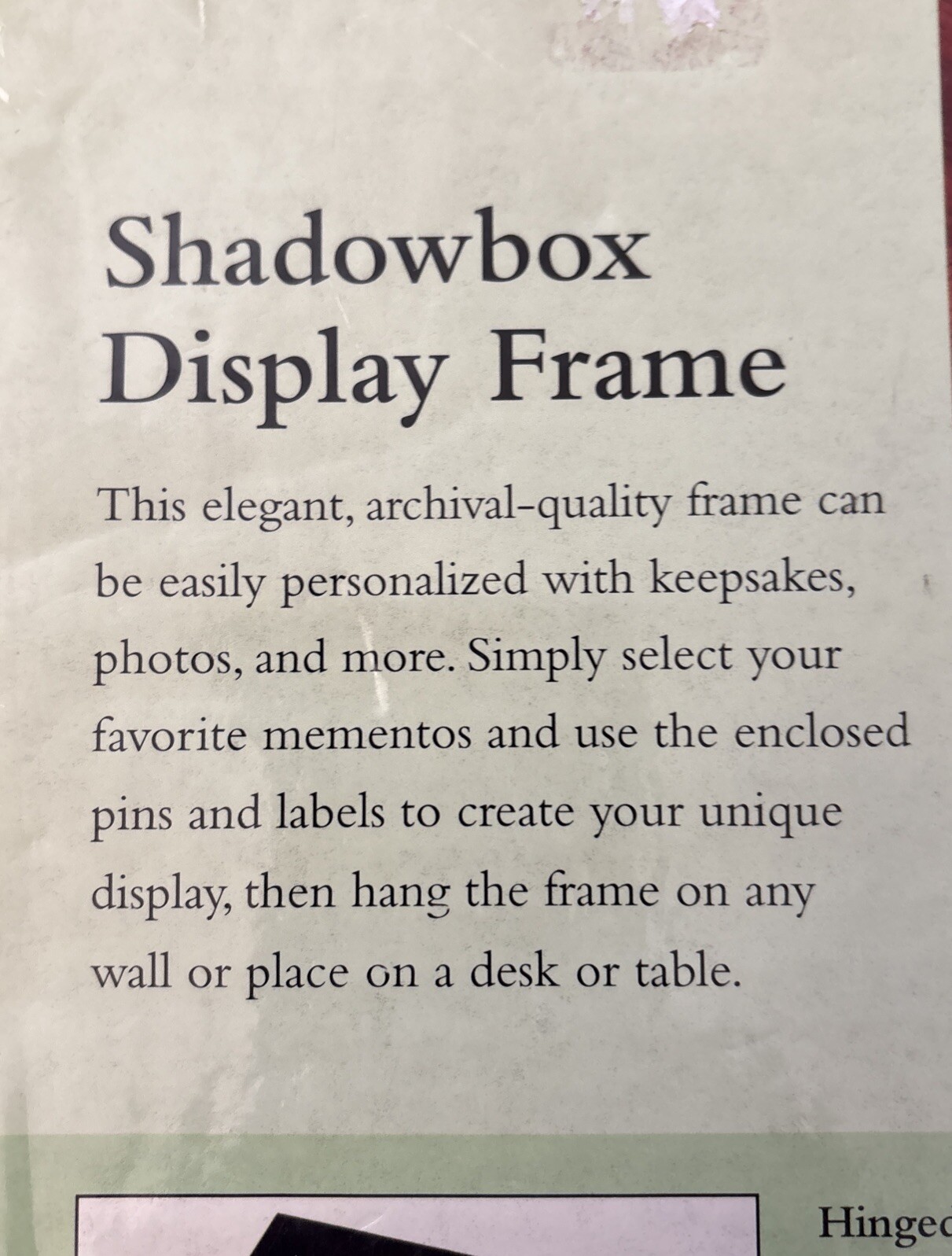 Shadow Box Display Frame for Hanging or Table Top w/ 20 Pushpins & 20 Labels gallery