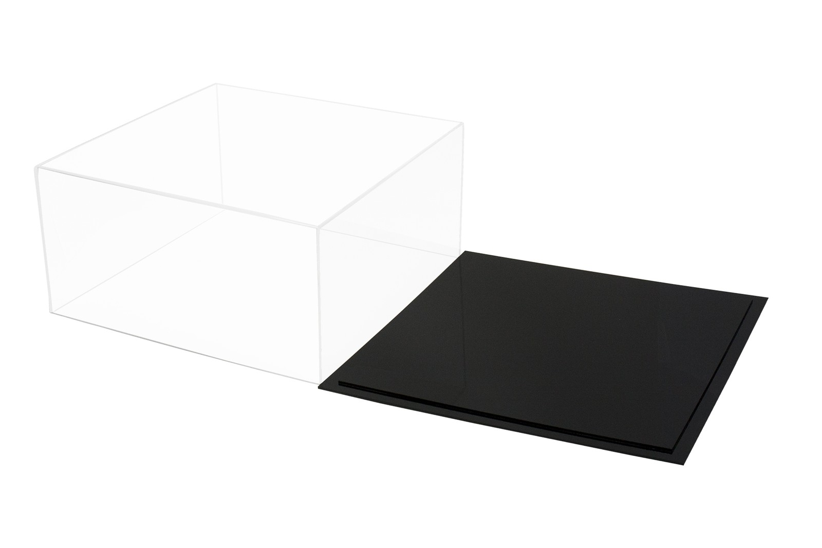 Model Airplane Display Cases - 12X12X6 Clear, Black Base, Table Top (A030) gallery
