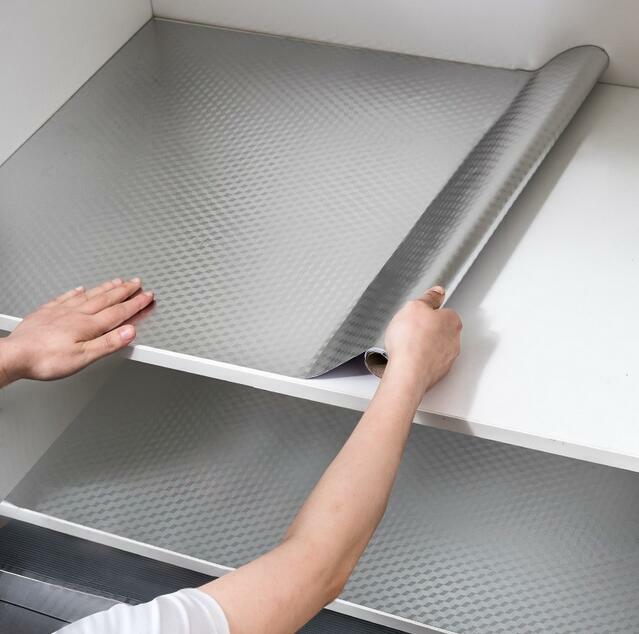 Waterproof Oil proof wallpaper Kitchen Self Adhesive Aluminum Foil Wall Sticker gallery