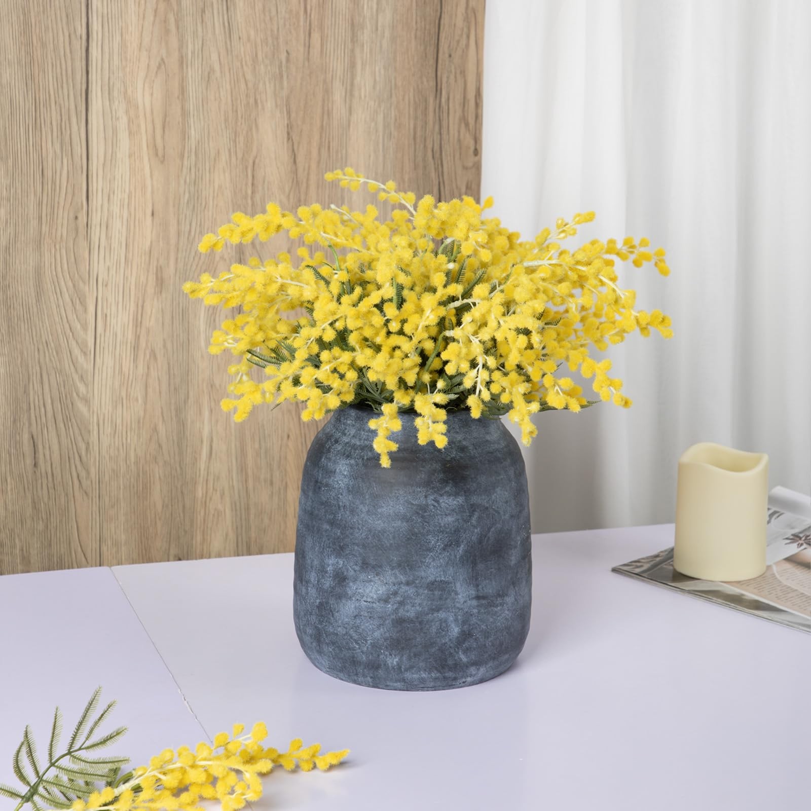 Ceramic Flowers Vase Home Decor, Kitchen Dining Farmhouse Table Vases, Rustic... gallery