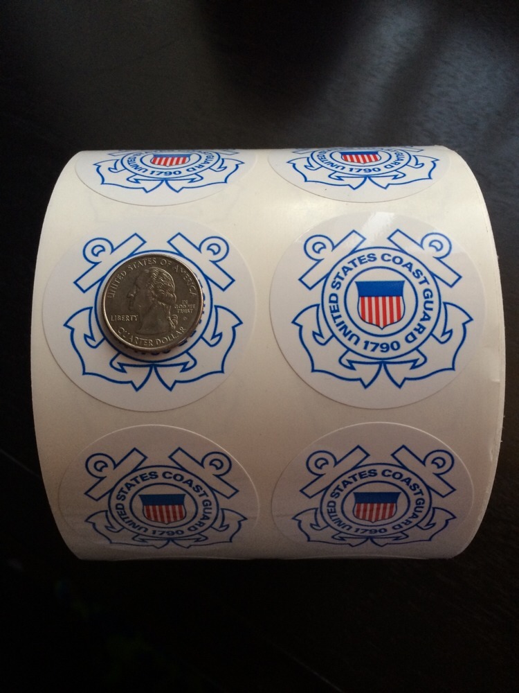 Round Coast Guard Sticker gallery