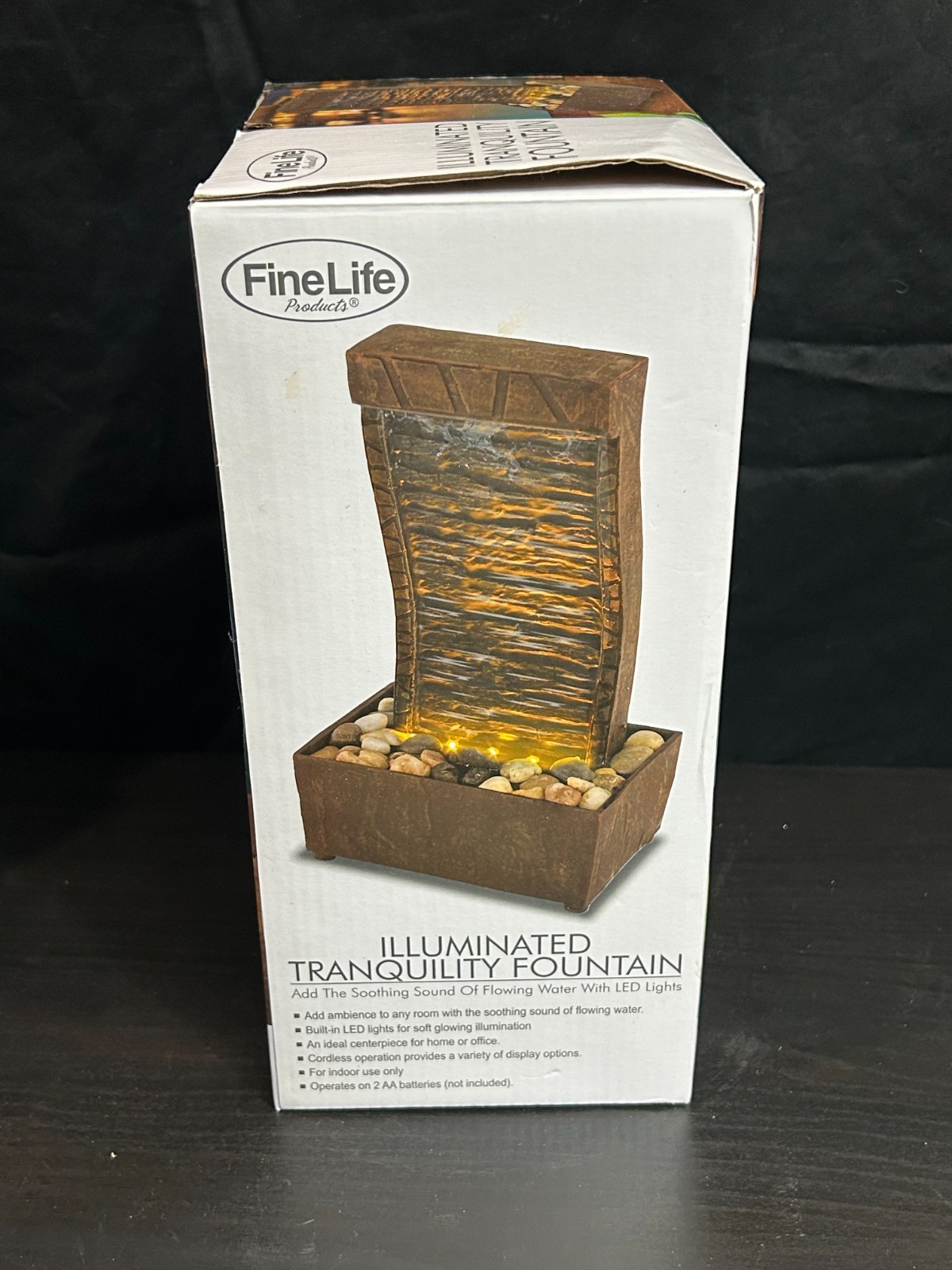 Cordless Tranquility Fountain Table Top Moving Water Battery Powered FineLife gallery