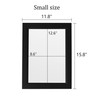 Small Rustic Black Bathroom Mirror, 11.8x15.8 Inch Wooden Frame Rectangle Wal... gallery