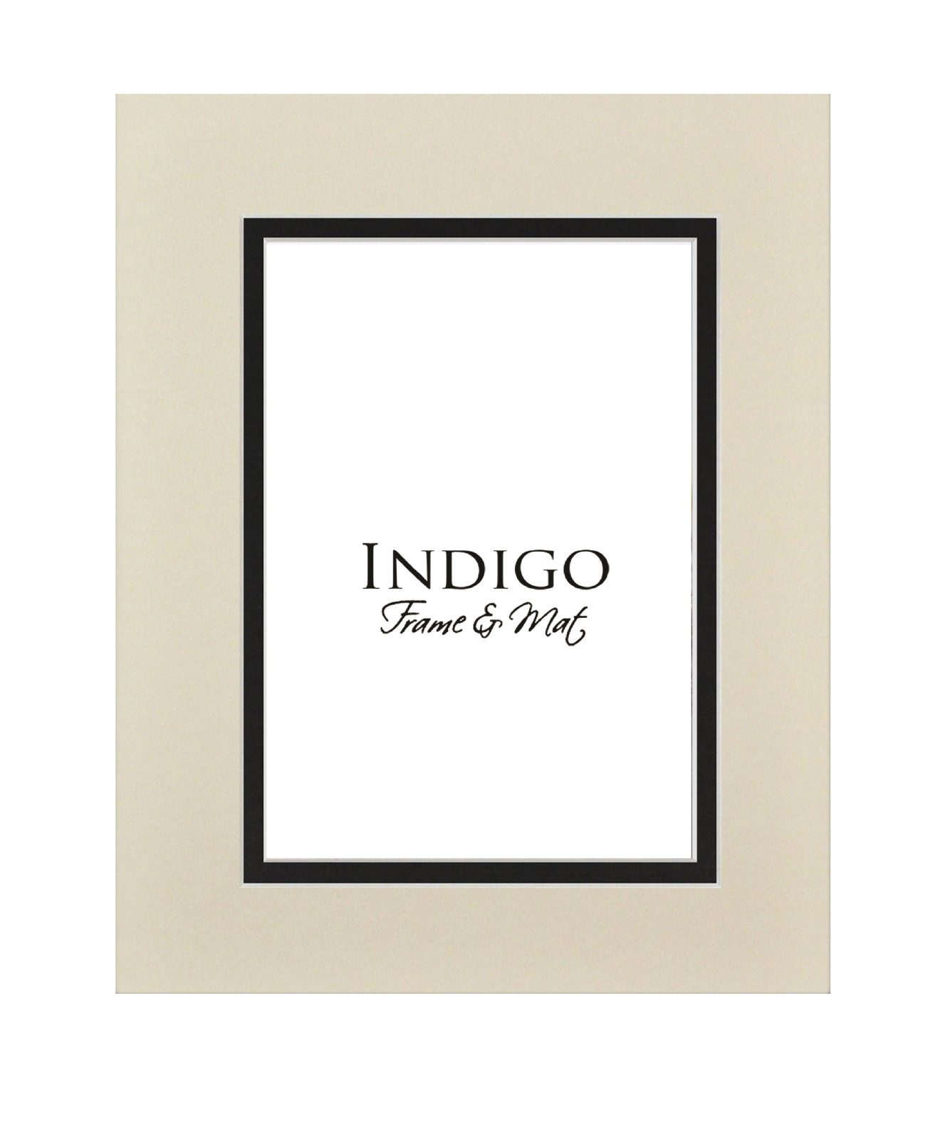 16x20 Rustic Black Frame with Glass & Warm White/Black Mat for 12x16 gallery