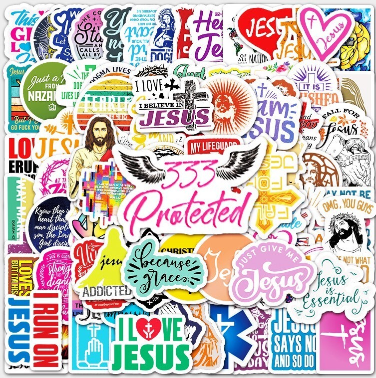 100pcs CHRISTIAN STICKER PACK,Jesus Faith God Bible Stickers, 058 gallery