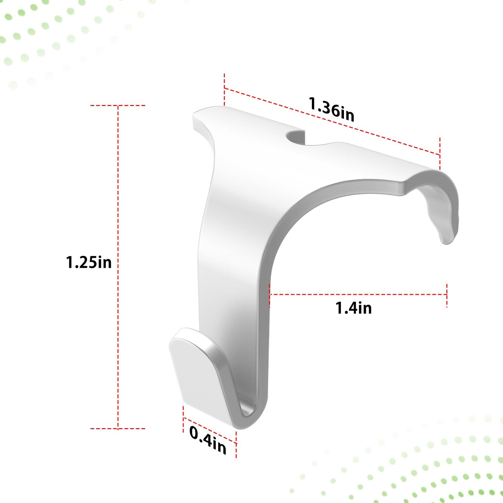 IRONDIY Molding Hooks for Picture Rails（12 Packs）,Molding White gallery