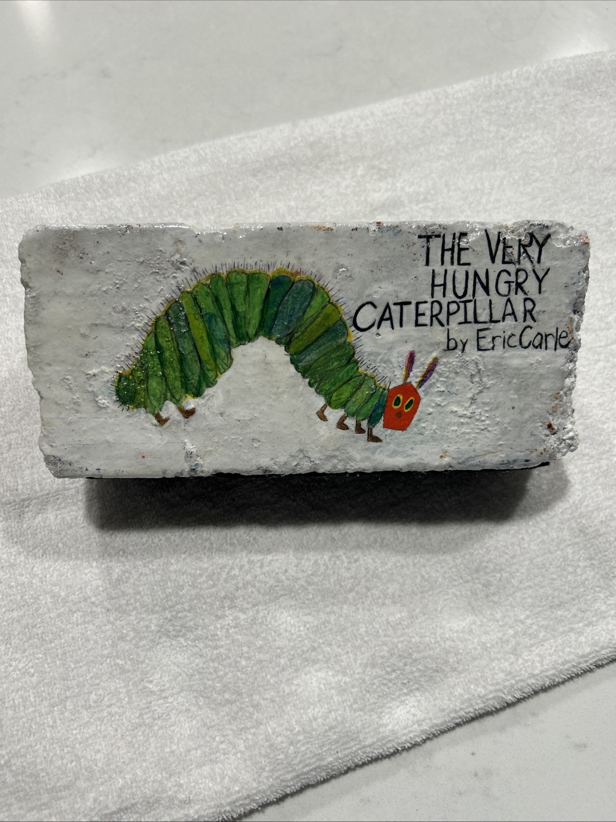 Custom, Hand-Painted, Brick Book End, Doorstop, Unique Gift Item, Home Decor ￼ gallery