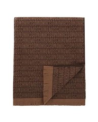 NWT MOSCHINO 100% WOOL, Brown throw blanket, 60″ x 70″ MADE IN ITALY, $495