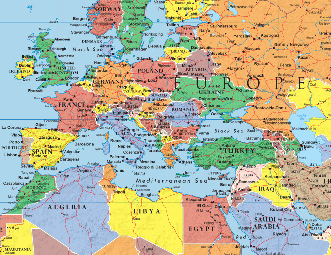 Swiftmaps World Classic Premier Wall Map Mural Large 3D Relief Decoration Poster gallery