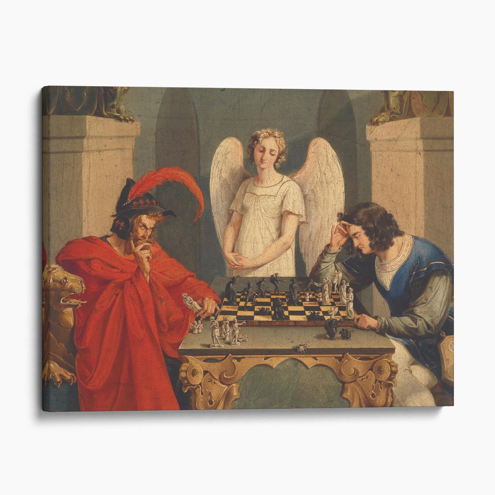 Faust And Mephistopheles Playing Chess Canvas Wall Art Print gallery
