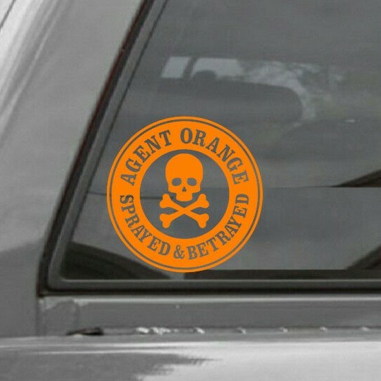 AGENT ORANGE SPRAYED & BETRAYED ROUNDEL VINYL DECALS gallery