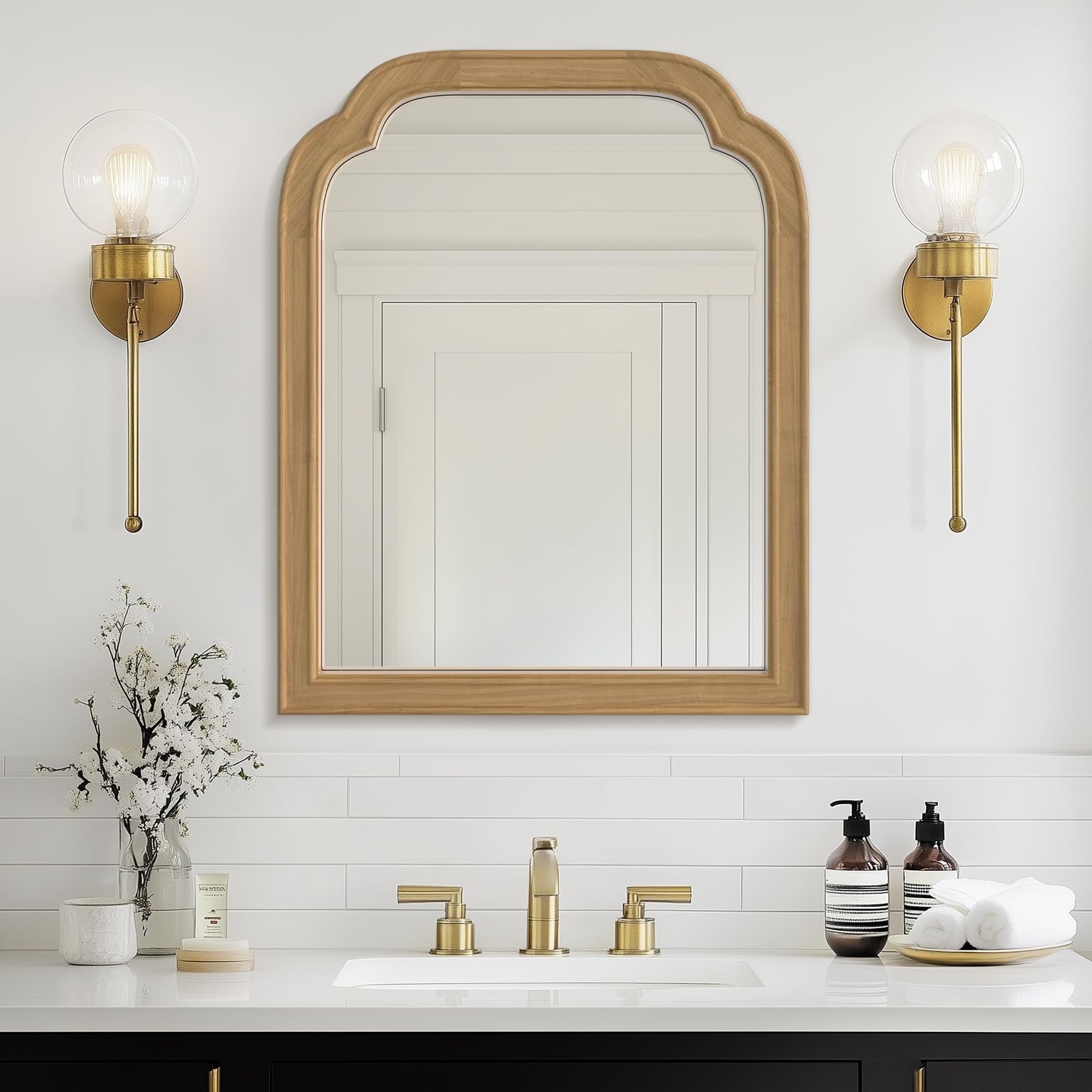 WallBeyond Wood Frame Wall Mirror Decor for Entryway, Living Room or Bedroom ... gallery