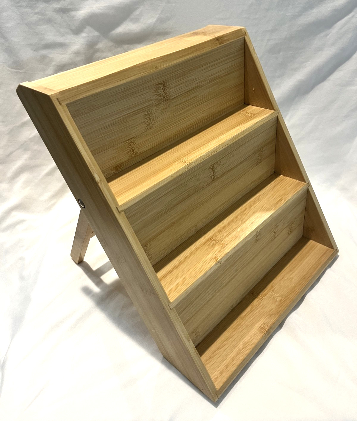 4 Tier Wooden Display Riser, Adjustable Wood Display Stand, Collectables Display gallery
