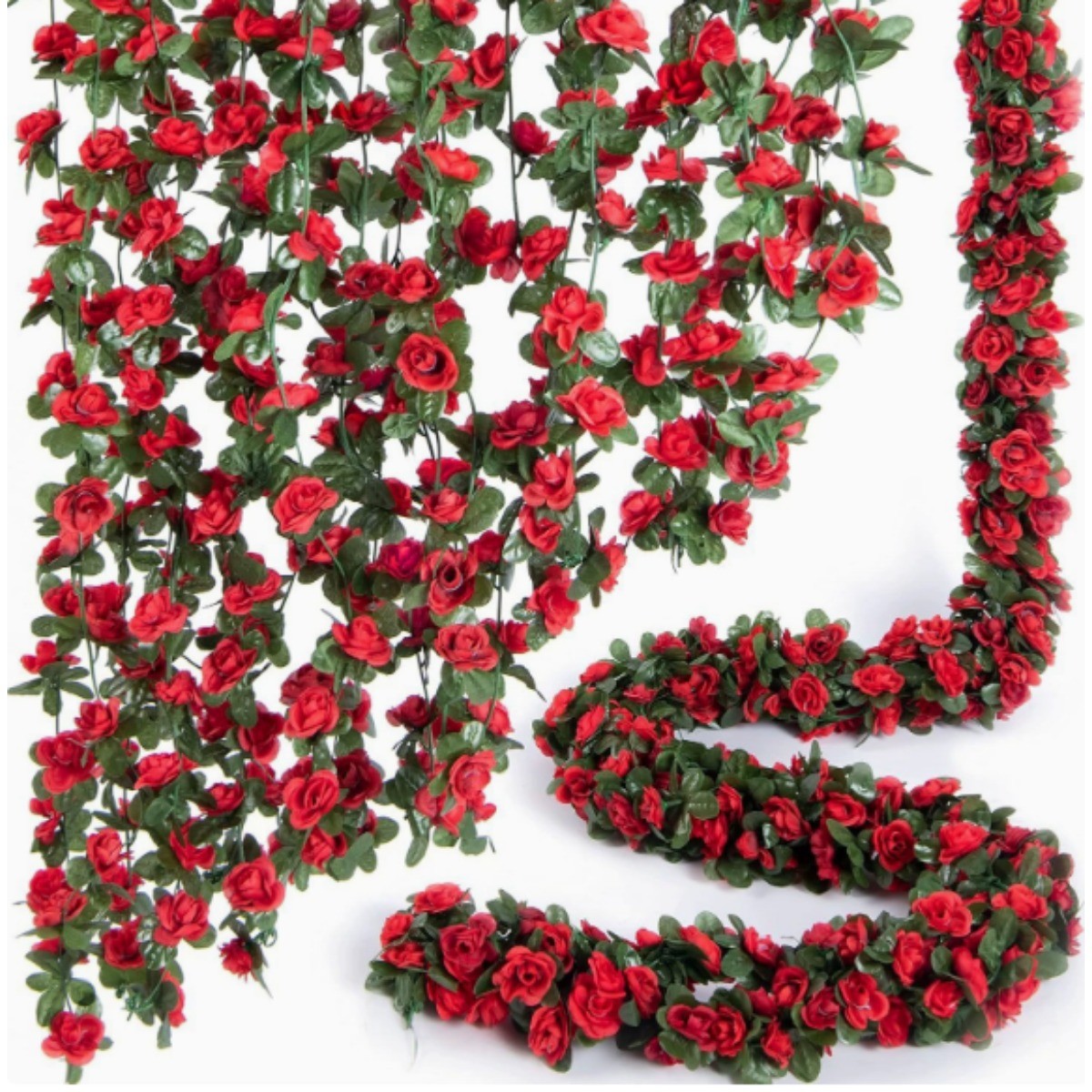 9Strands 8.2ft Artificial Flower Garland Fake Rose Vines for Wedding Party Decor gallery