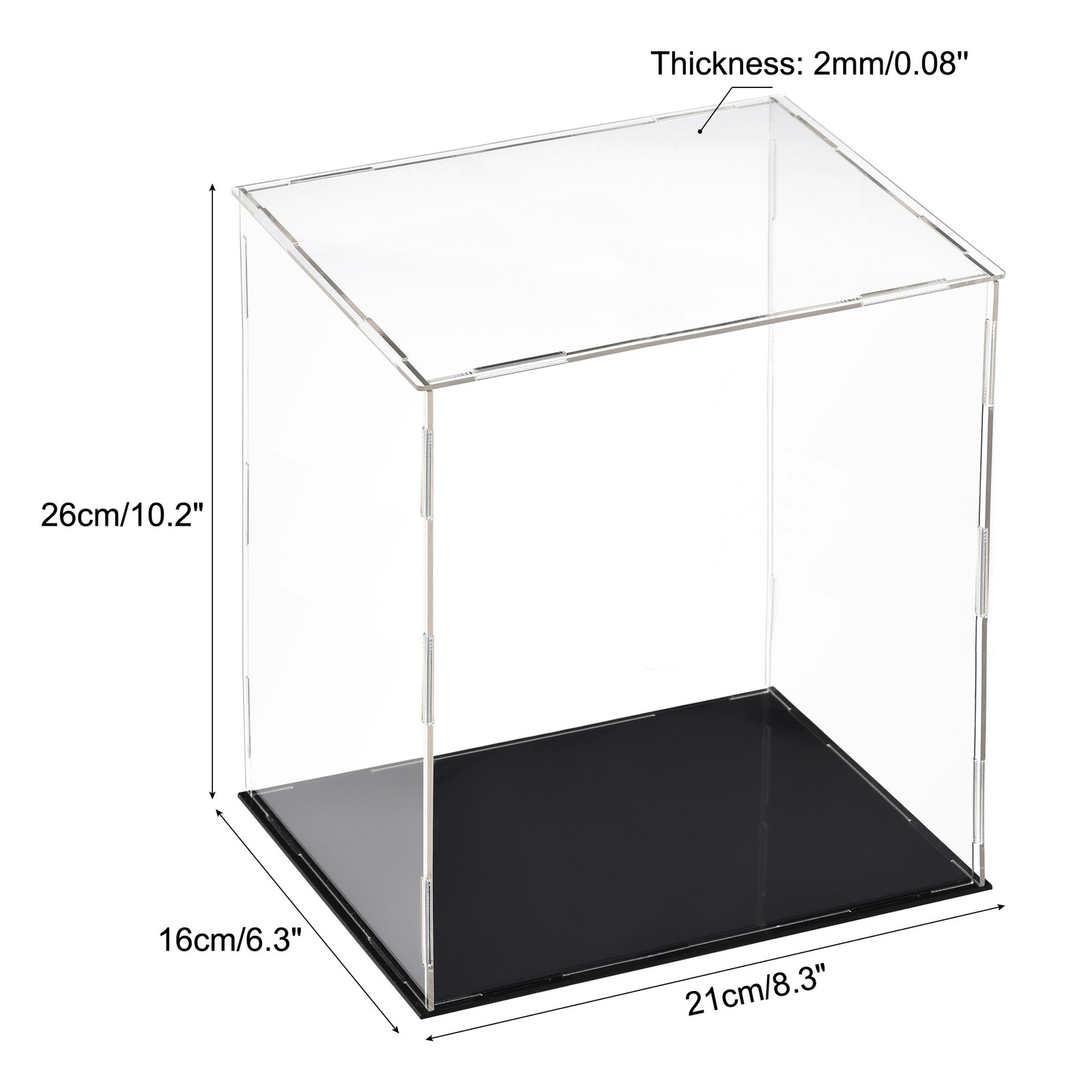 Acrylic Clear Display Case Box Dustproof Showcase Cube Collectibles 20x15x25cm gallery