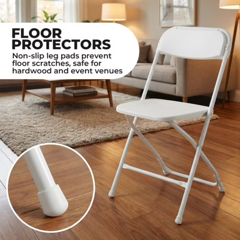 4 PACK Plastic Folding Stackable Chairs Seat -Office Home Event Wedding Party gallery