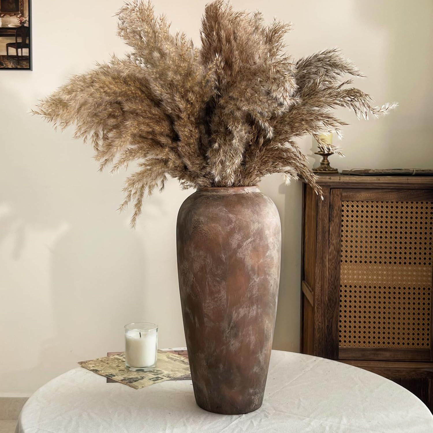 15" Handmade Rustic Ceramic Vase for Vintage Farmhouse Home Decor gallery