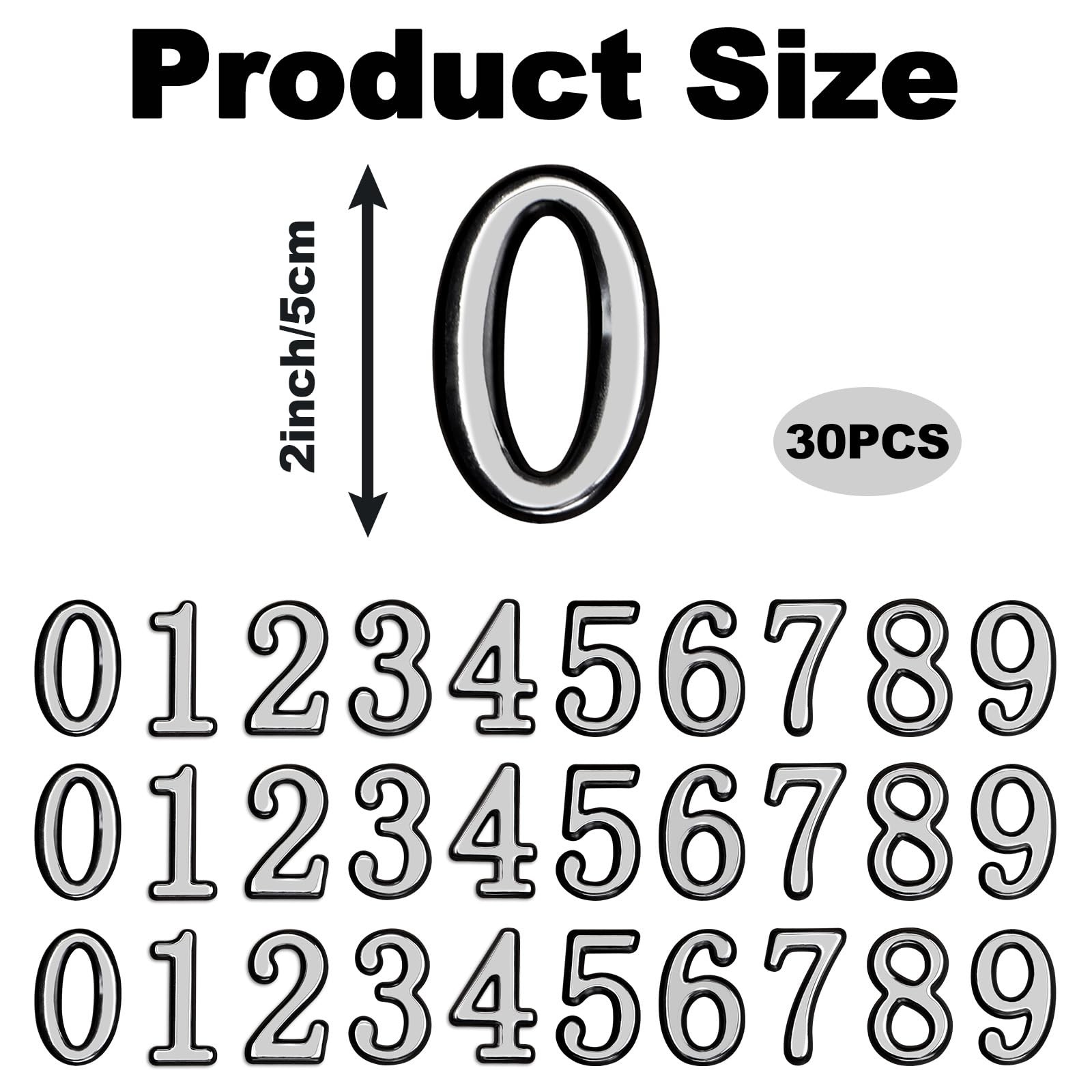 30 PCS House Numbers for Outside – 3 Sets of 0–9 Adhesive Mailbox Numbers, 2 ... gallery