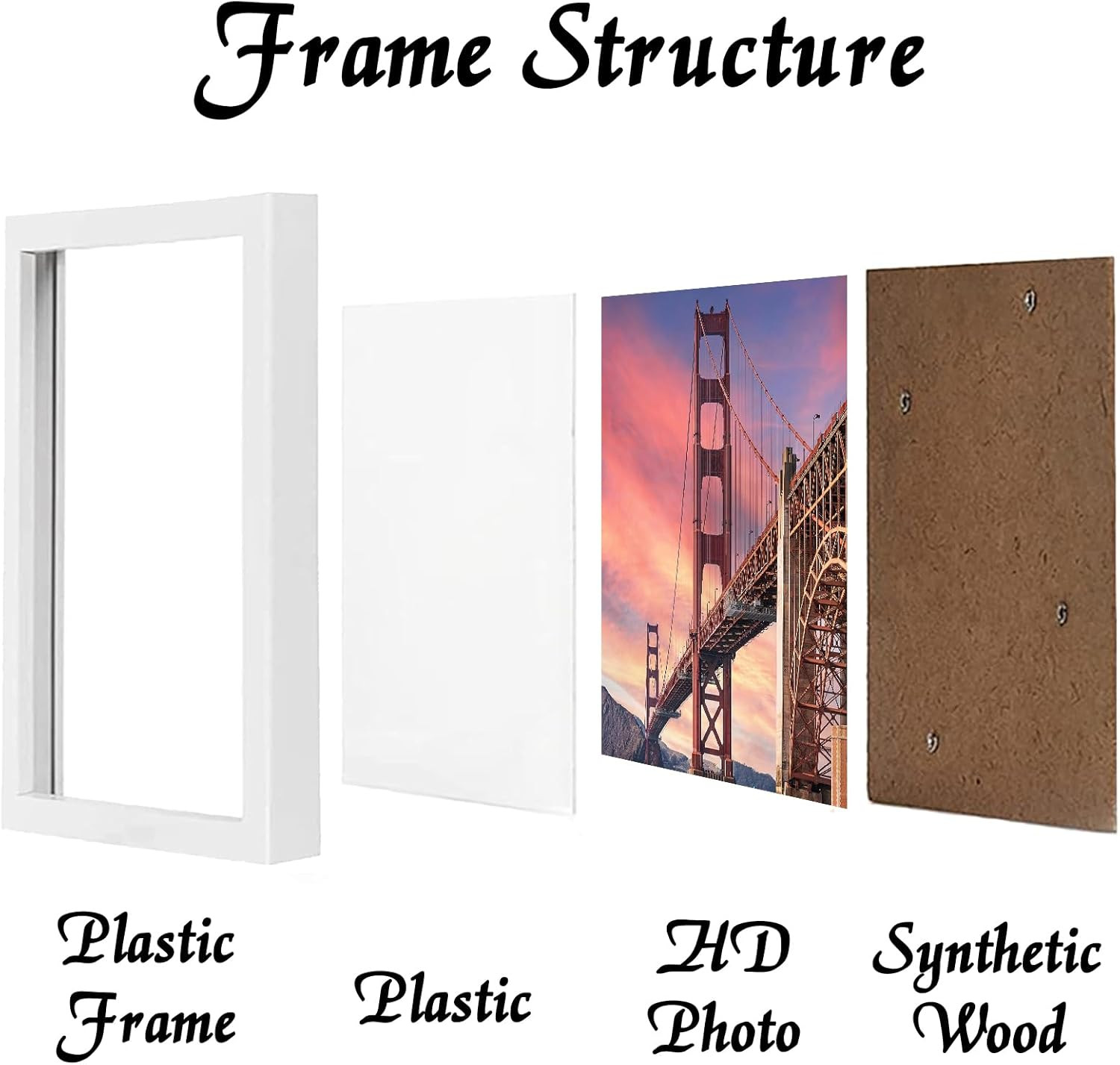 24x24 Picture Frame Set - 6 High-Transparency Frames for Canvas & Photos gallery