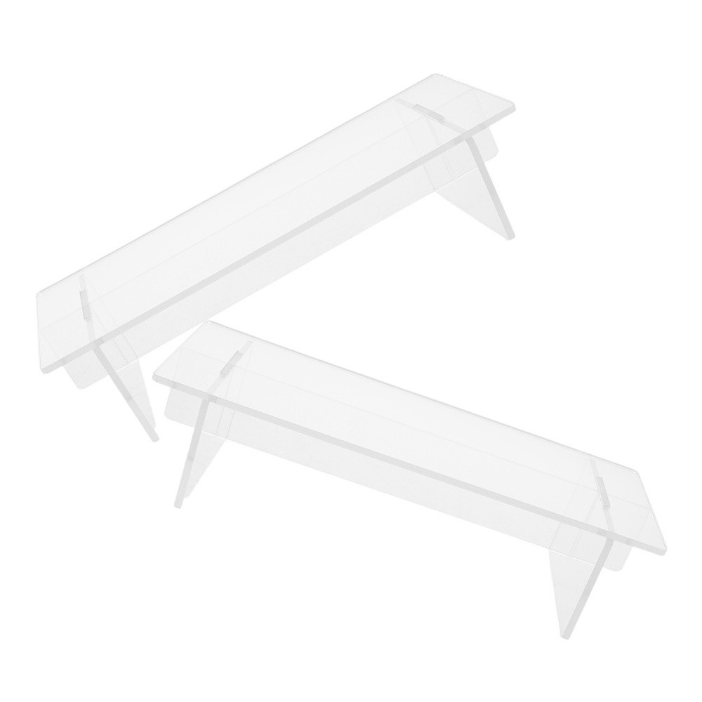 2PCS Acrylic Display Riser: Tabletop Display Stand Action Figures Collectibles