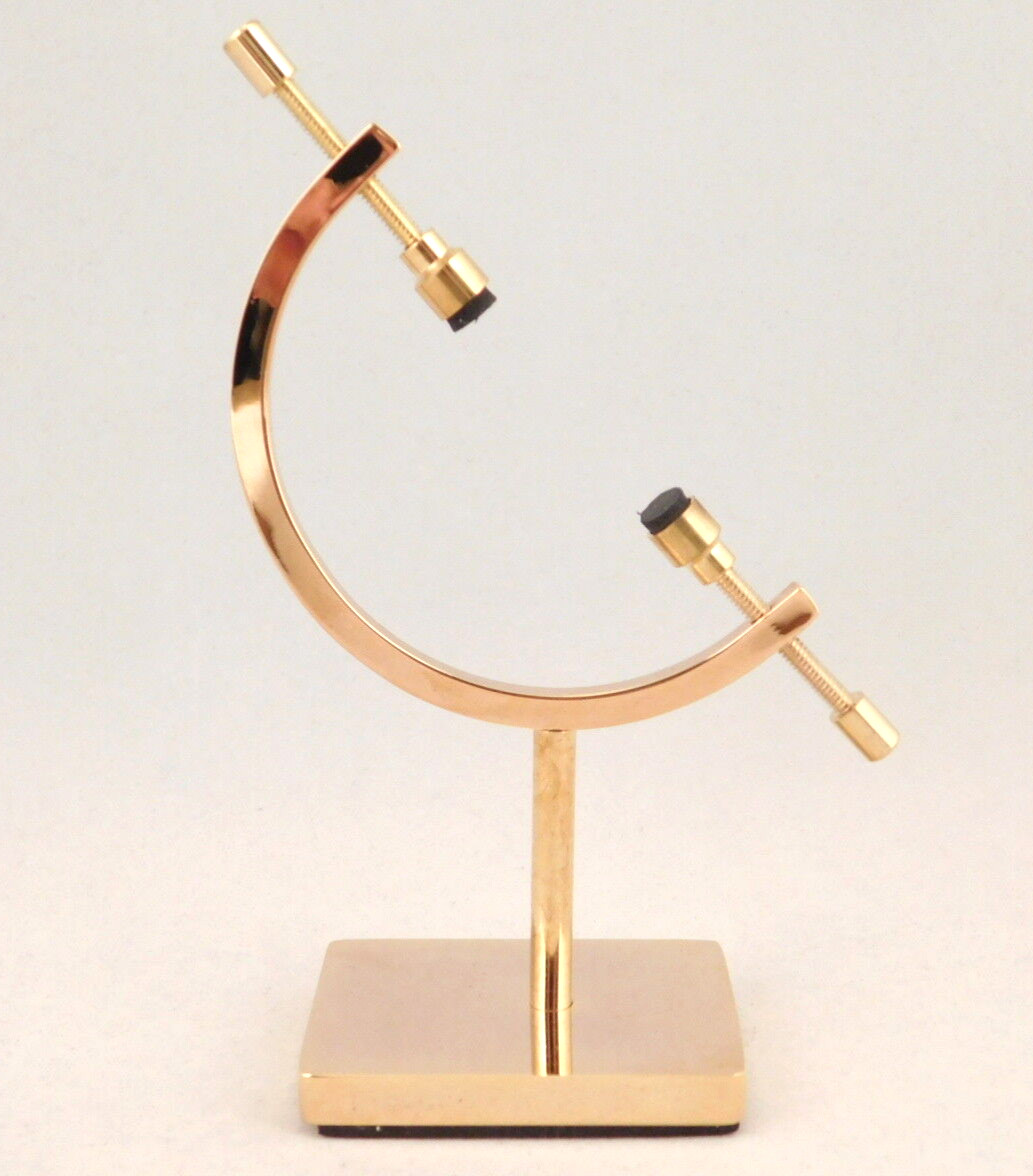 Display Stand Caliper Type Adjustable Small Size Brass/Gold Color gallery
