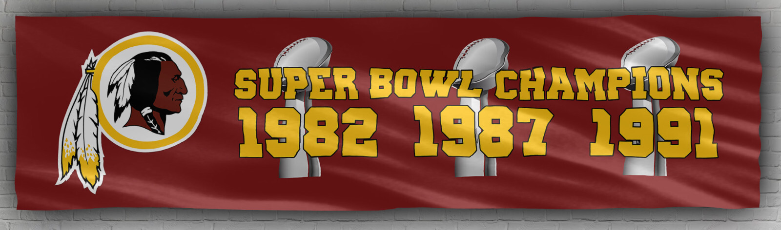 Washington Football Team Memorable Flag 2x8ft60x240cm Commanders Champion Banner gallery