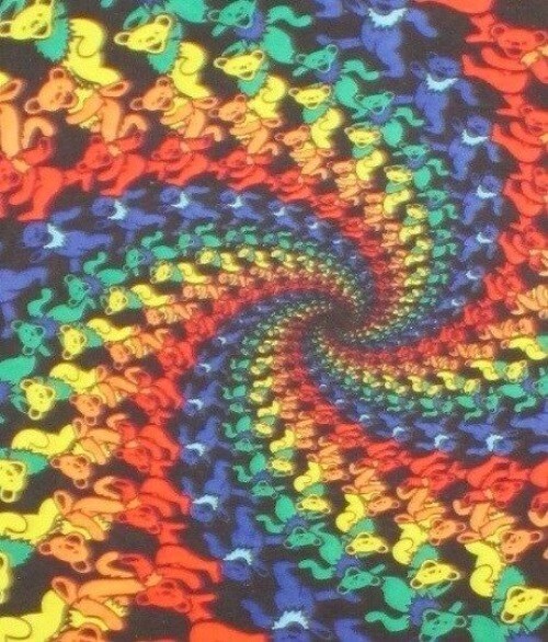 New 3D Dancing Bears Spiral Pattern Grateful Dead Tapestry Gift Wall Decor Retro gallery