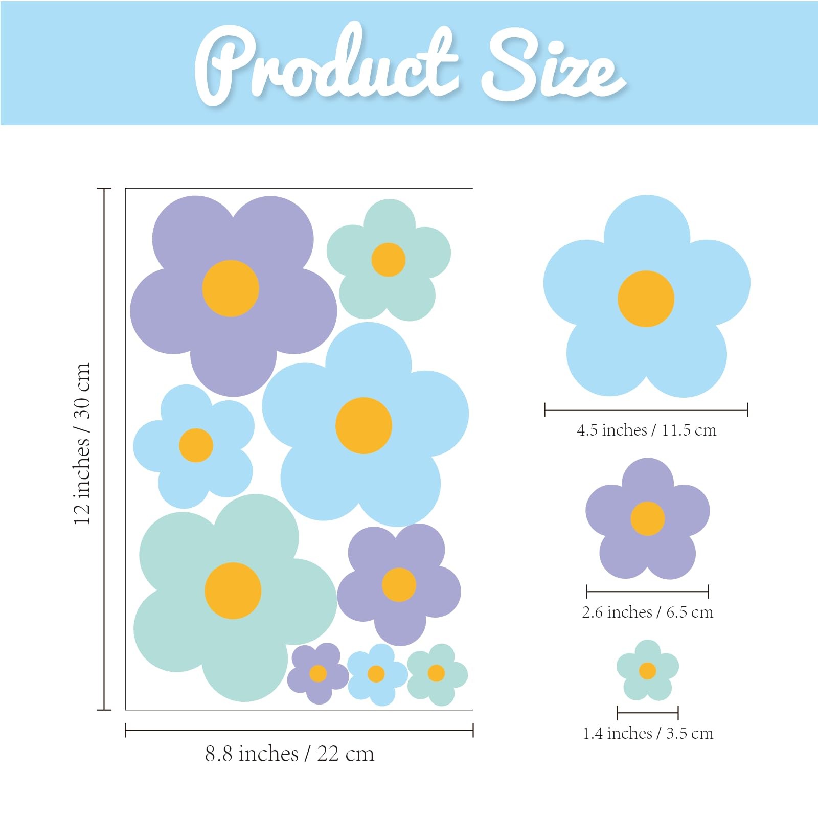 81 Pcs Removable Flower Wall Decal Stickers Girls Kids Room Decor Purple gallery
