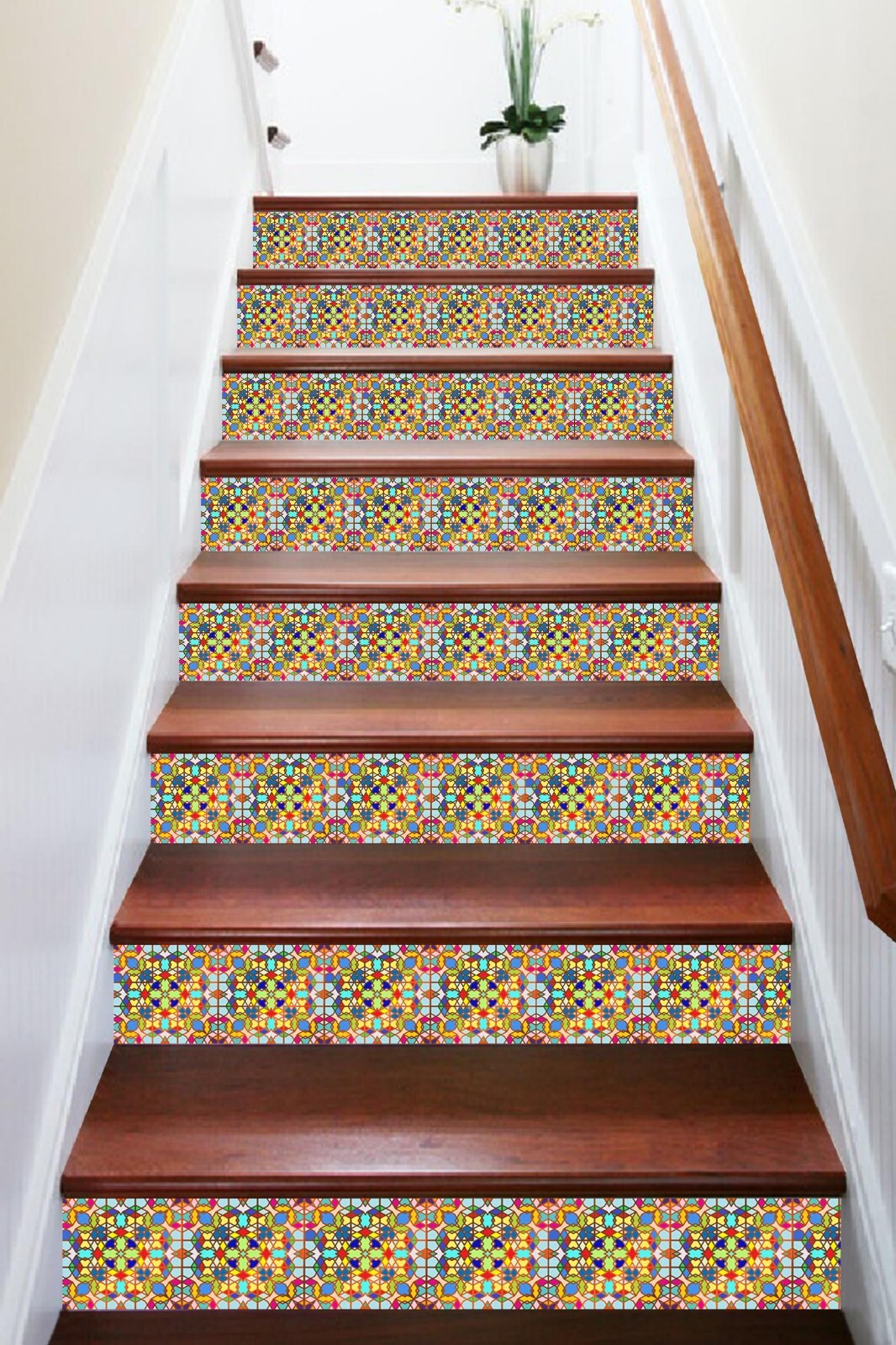3D Color Pattern AZ554 Stair Risers Decoration Mural Vinyl Wallpaper Kay gallery
