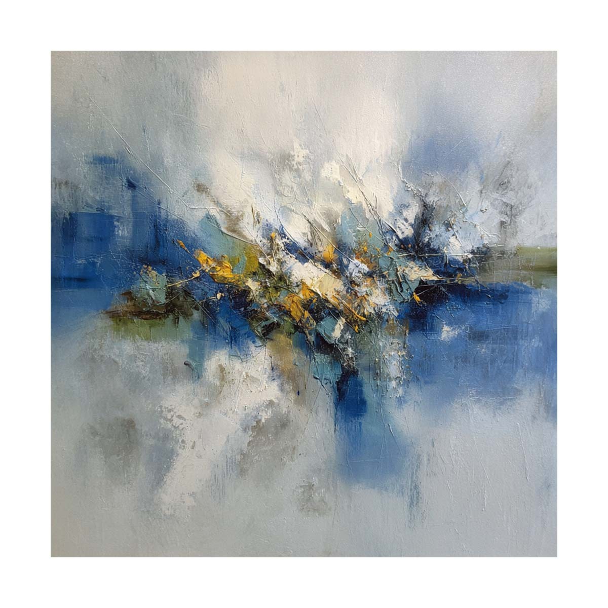 Blue Artistic Abstract Hand Painted Oil Painting Canvas Wall for Home Decor gallery