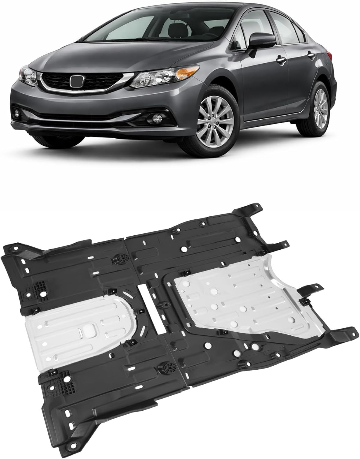 Engine Splash Shield Plate Compatible with 2013-2015 Honda Civic Replacement for gallery